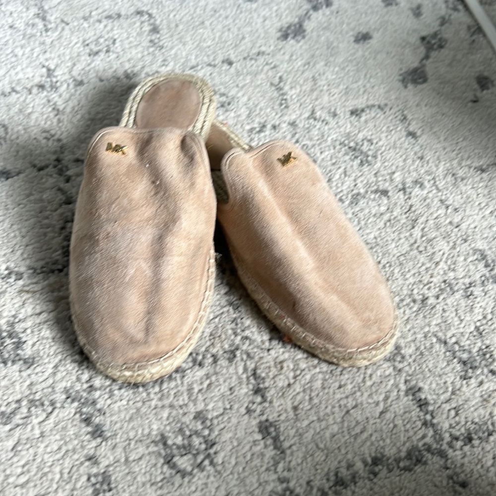 Womens tan espadrille mules